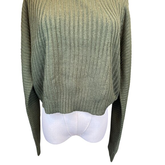 PrettyLittleThing XL Plus Khaki Cropped Rib Knit Jumper - NWT - Picture 7 of 14